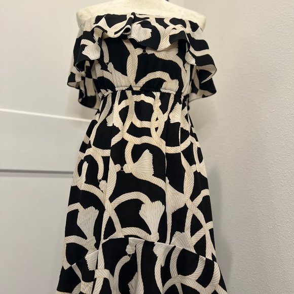 Margret Josephs | Macbeth Collection | Nautical Hi-Low Dress | Sleeveless - Picture 4 of 11